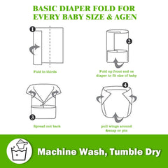 Fasoar diaper folding demonstration shows easy prep