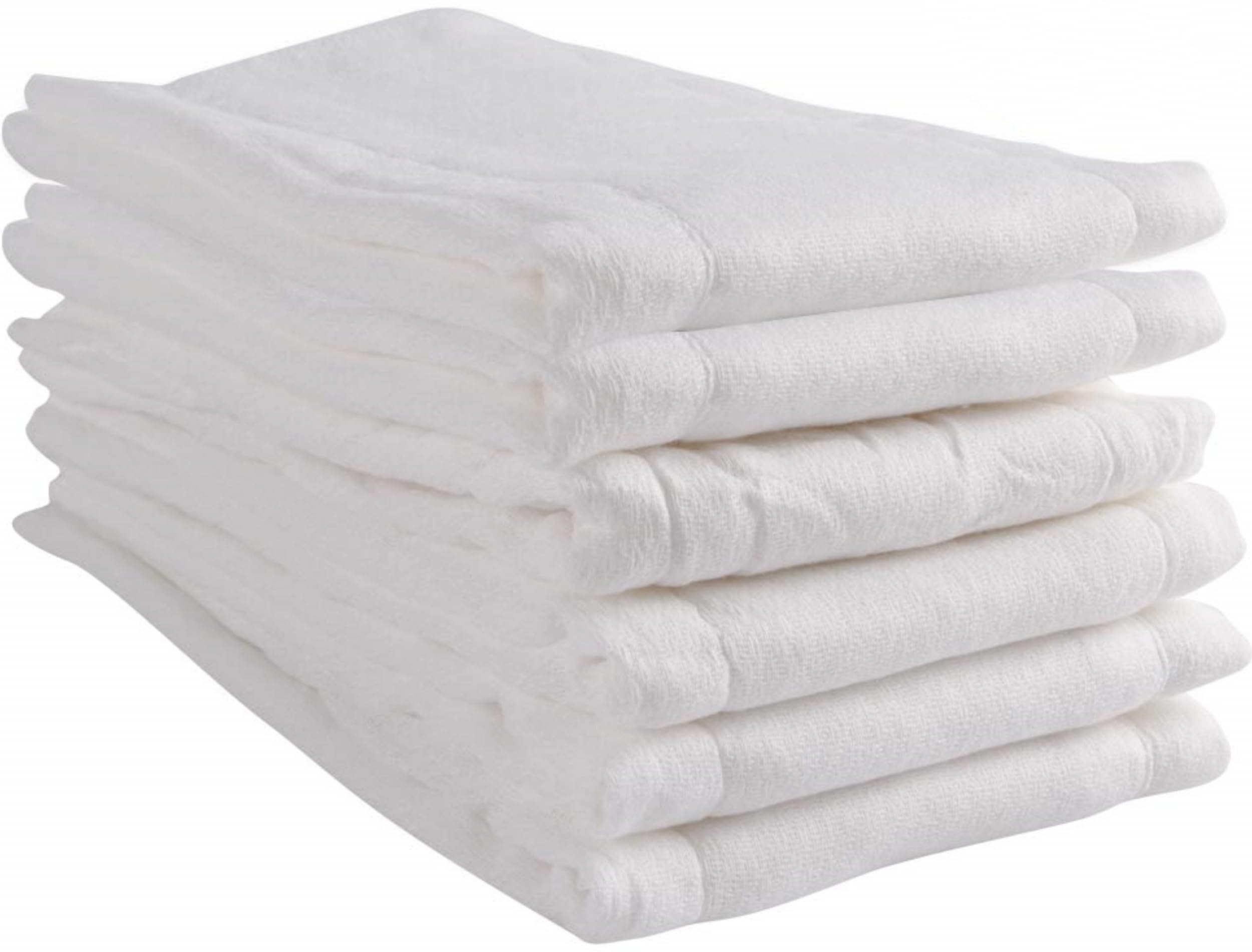 Fasoar prefold diapers close-up of 100% cotton texture for a gentle touch.