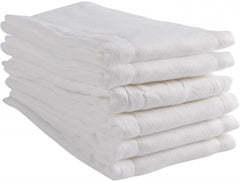 Fasoar prefold diapers close-up of 100% cotton texture for a gentle touch.