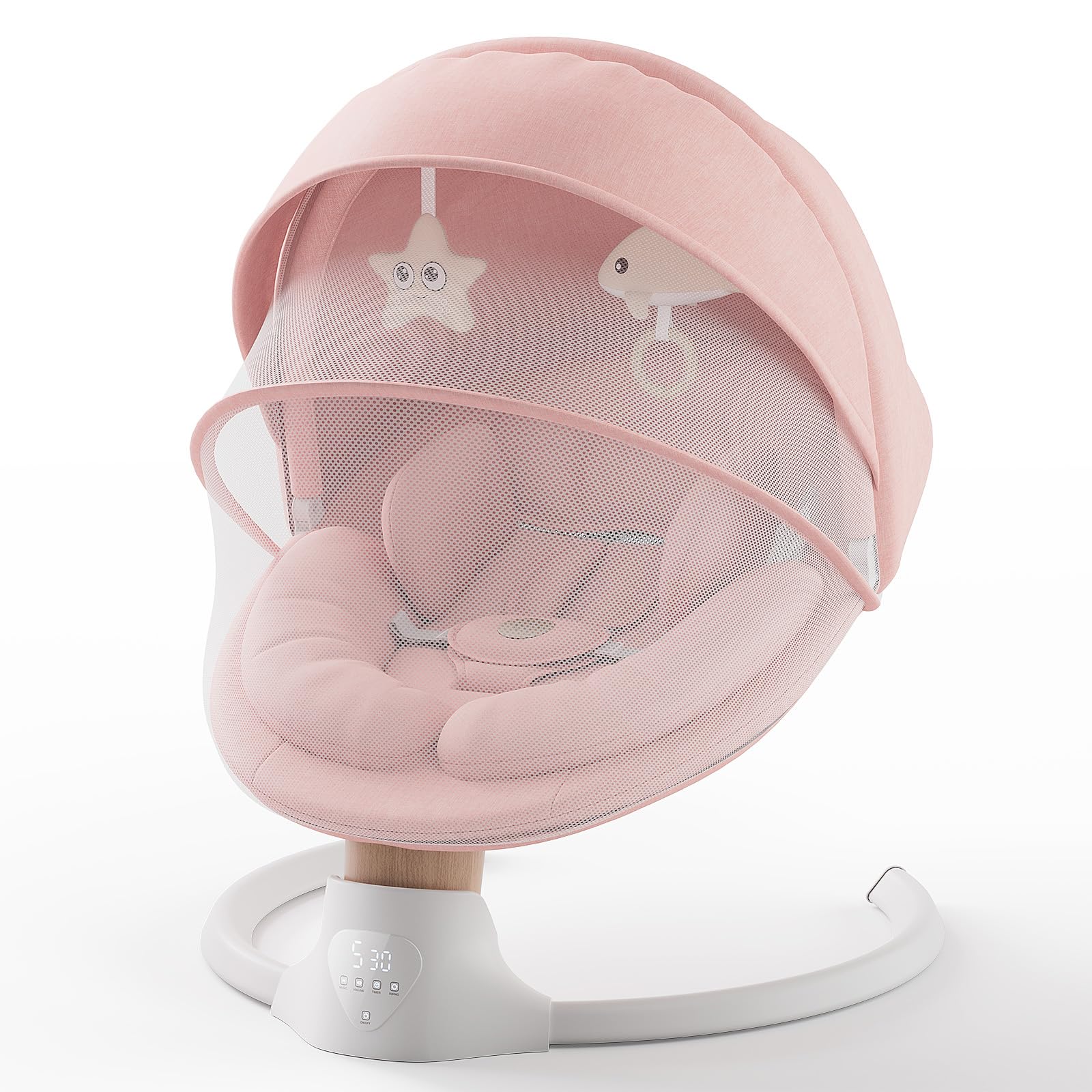 FasonBaby swing powered by batteries for outdoor portability.
