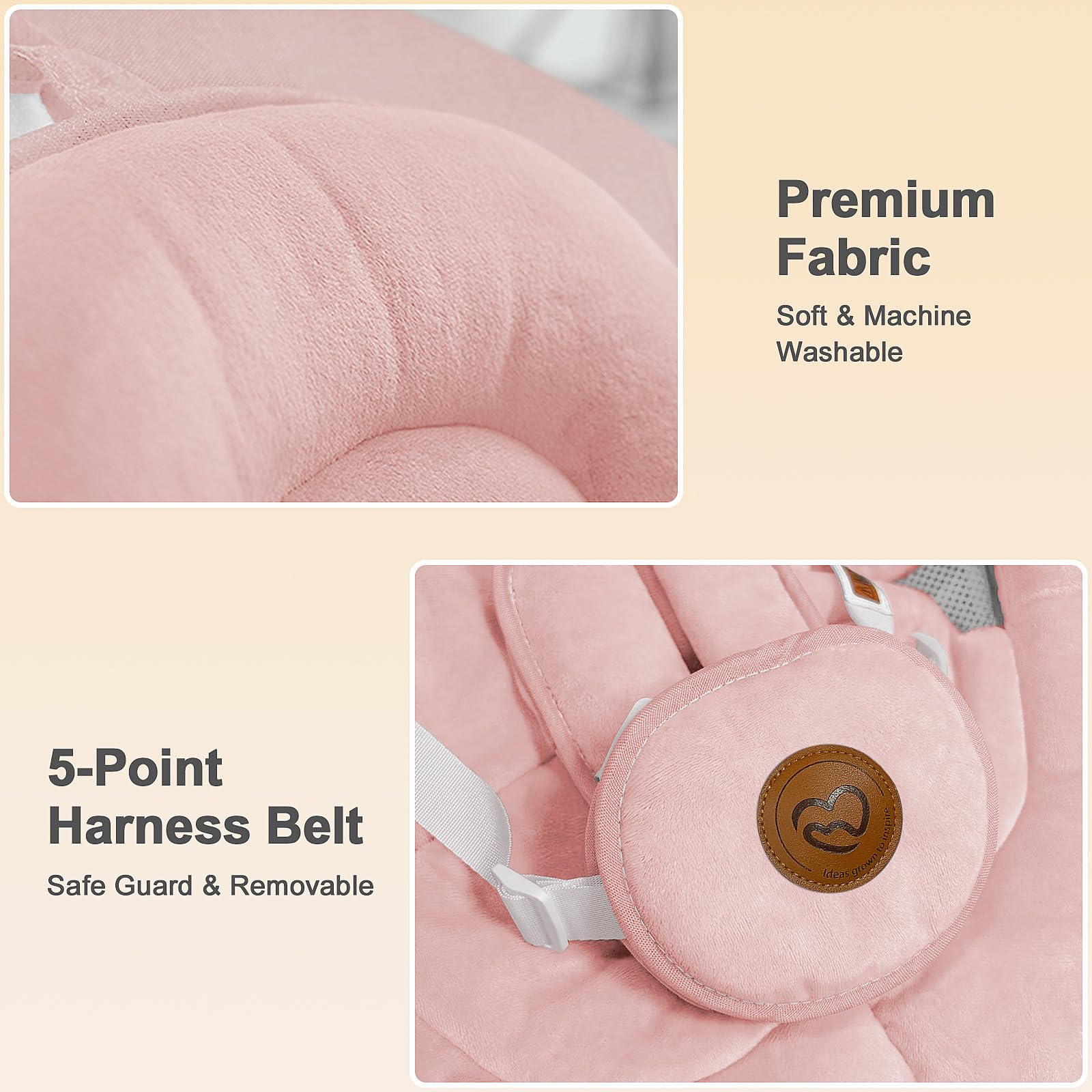 FasonBaby cushion close-up showing removable washable covers.