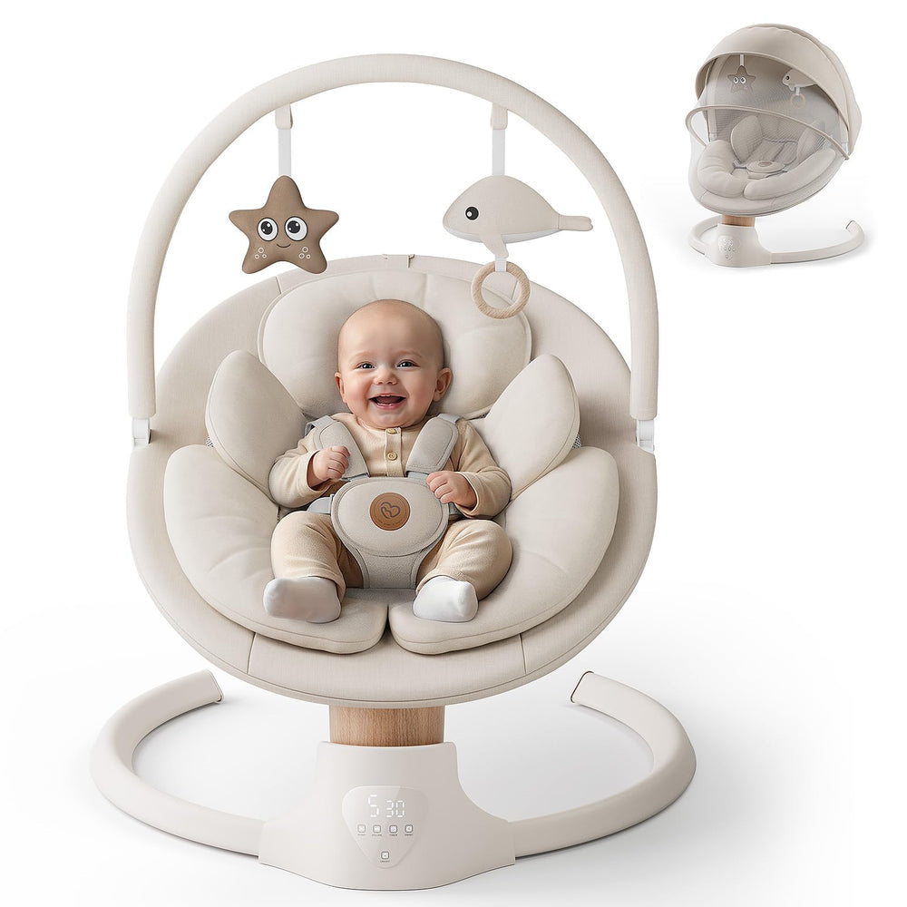 FasonBaby included plush toys entertain without overstimulation.