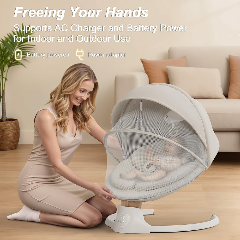 FasonBaby portable swing suits indoor and outdoor use.