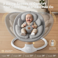 FasonBaby swing with remote control for easy operation and adjustments.