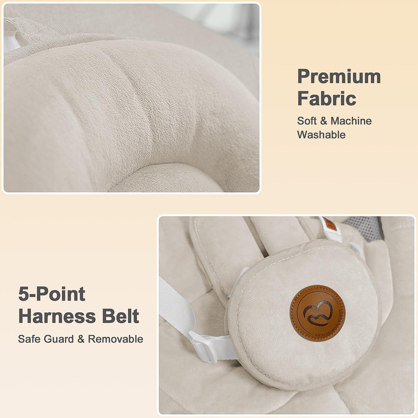 FasonBaby wood grain design adds warm, modern decor.