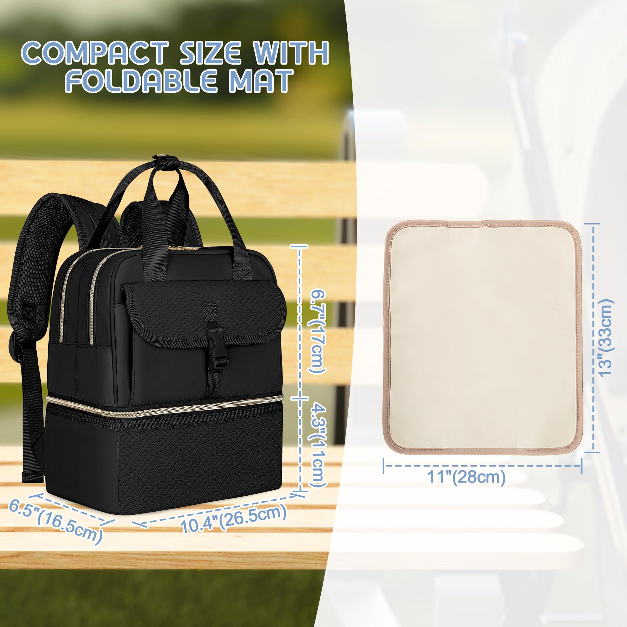 Fasrom sturdy base keeps the bag upright when parked at the locker or car