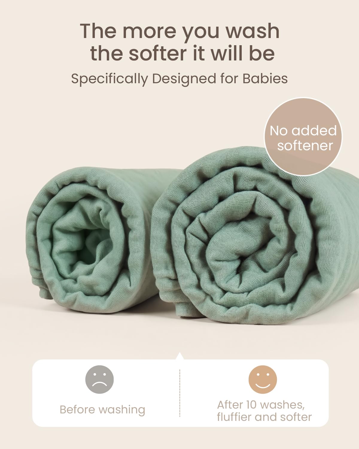 Faverdiiiy grow-with-me hooded towel provides full coverage from newborn to toddler.