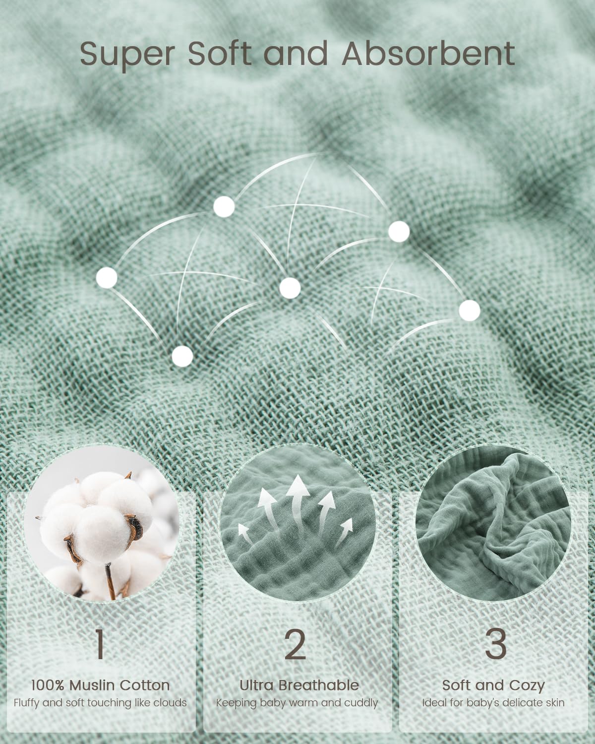 FAVERDIIY hooded towel white hanging view, full-coverage for babies.