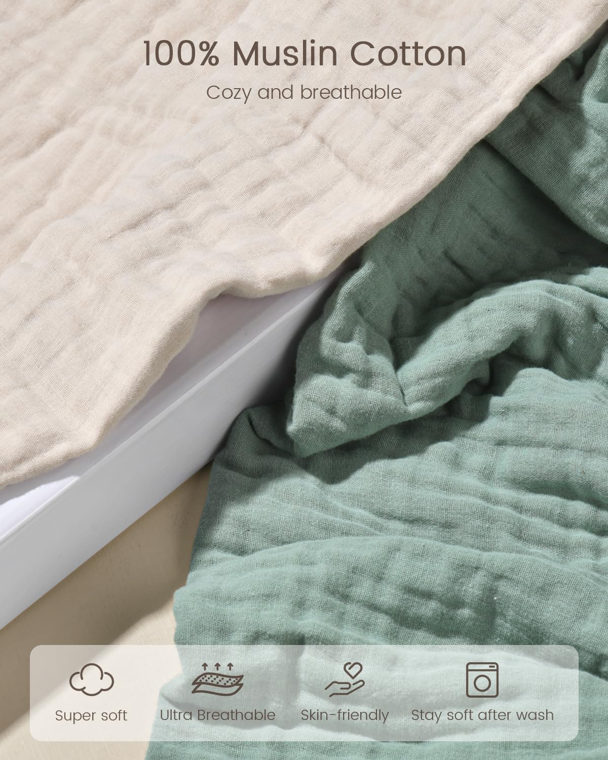 FAVERDIIY hooded towel growing with baby from newborn to toddler.