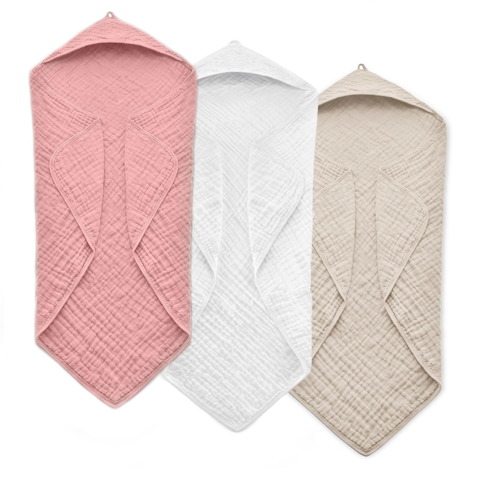 FAVERDIIY hooded towel 35x35, easy wrap after bath