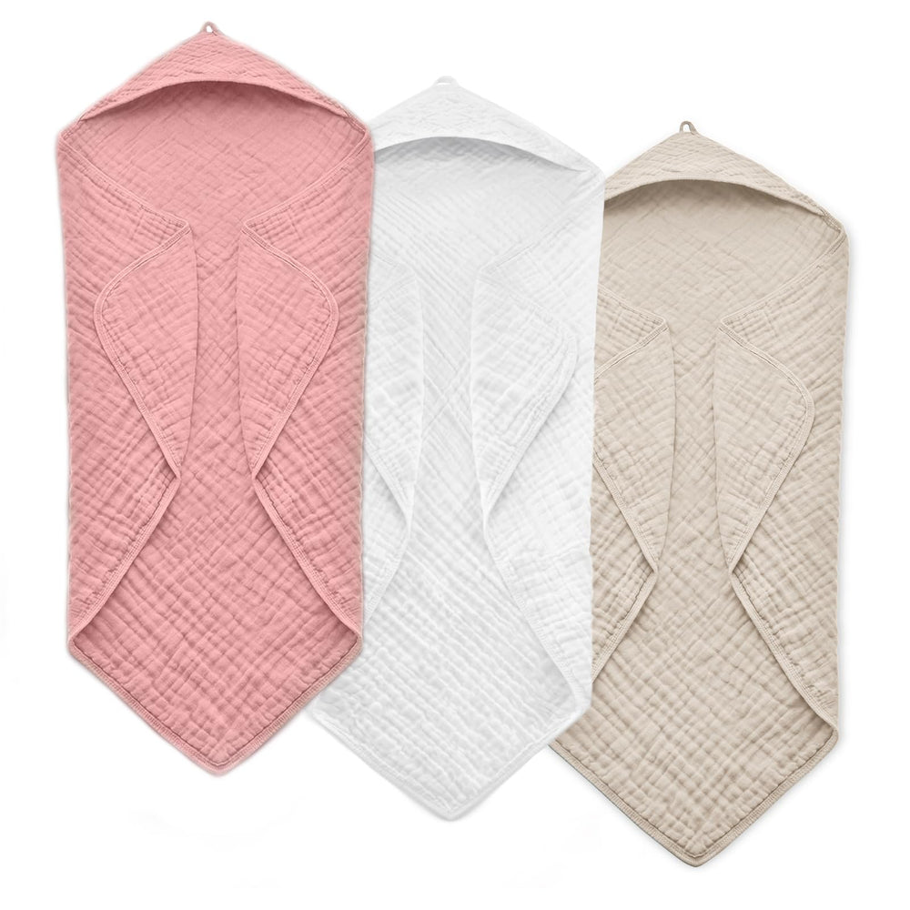 FAVERDIIY hooded towel 35x35, easy wrap after bath