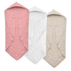 FAVERDIIY hooded towel 35x35, easy wrap after bath