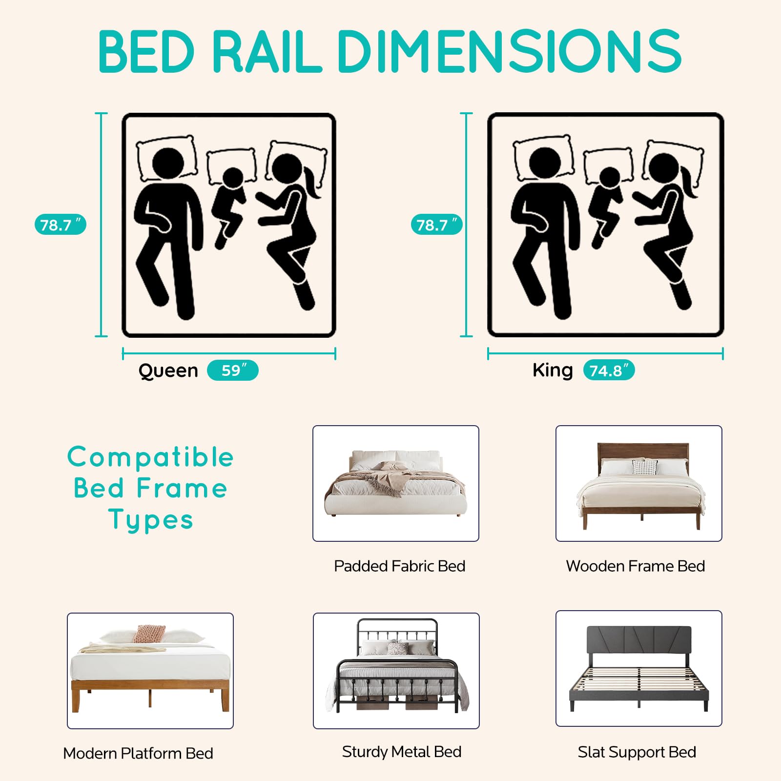 FAVIRZCE Adjustable height with zero-gap fit for mattresses up to 12.2 inches.