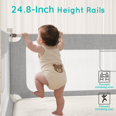 FAVIRZCE bed rail adjustable height positions display the 30 settings