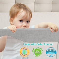 FAVIRZCE queen bed rail fortress protection guard on full-height setup