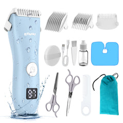Favrison baby hair clippers front view with ergonomic grip and skin-friendly blade.