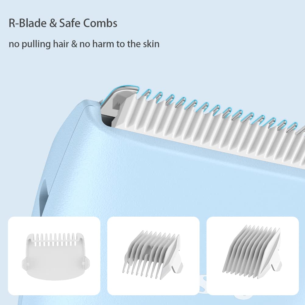 Favrison baby hair clippers side view highlighting slim, easy-to-hold profile.