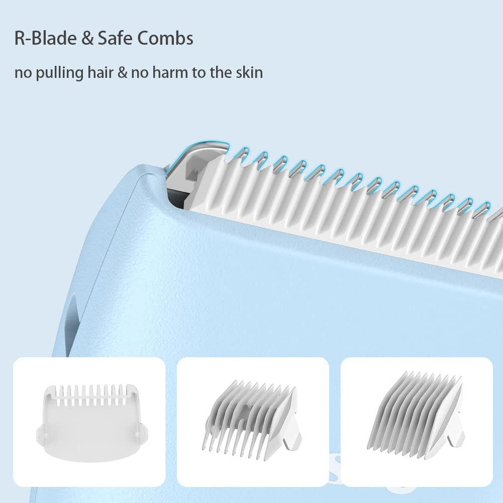 Favrison baby hair clippers side view highlighting slim, easy-to-hold profile.