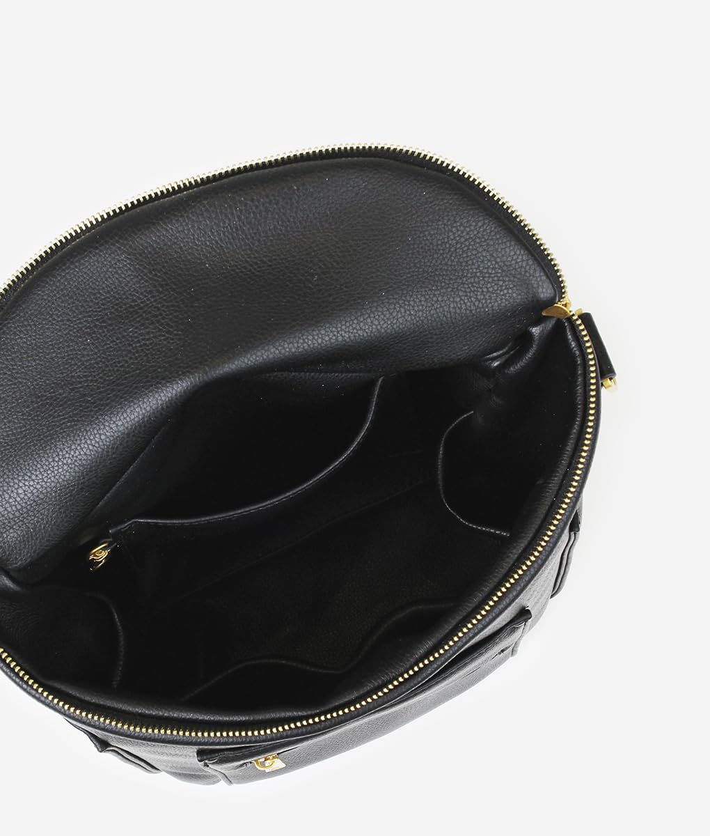 FAWN DESIGN Mini Diaper Bag back strap system for hands-free wear.