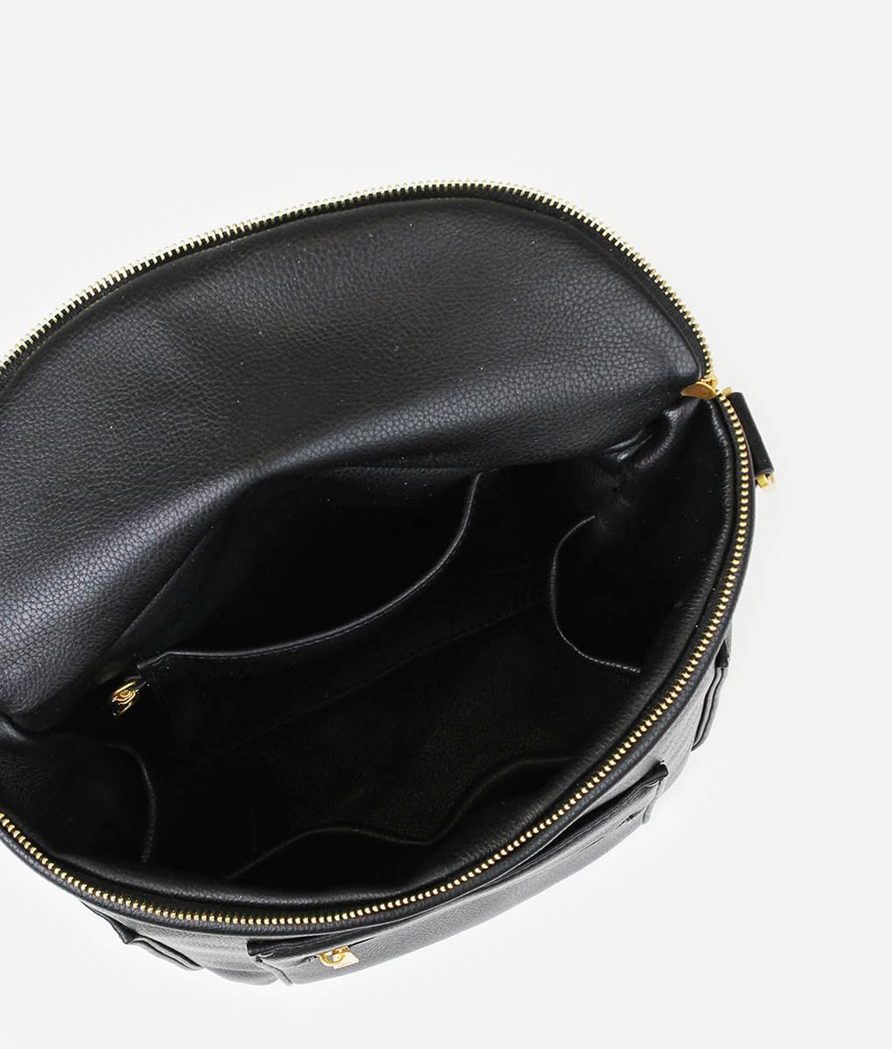 FAWN DESIGN Mini Diaper Bag back strap system for hands-free wear.
