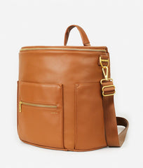 FAWN DESIGN Original Diaper Bag Backpack back view highlights a clean silhouette and durable faux leather.