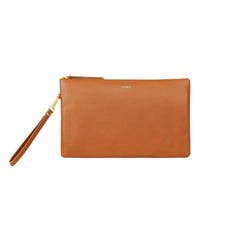 FAWN DESIGN The Changing Clutch exterior in matte vegan leather, durable and stylish.