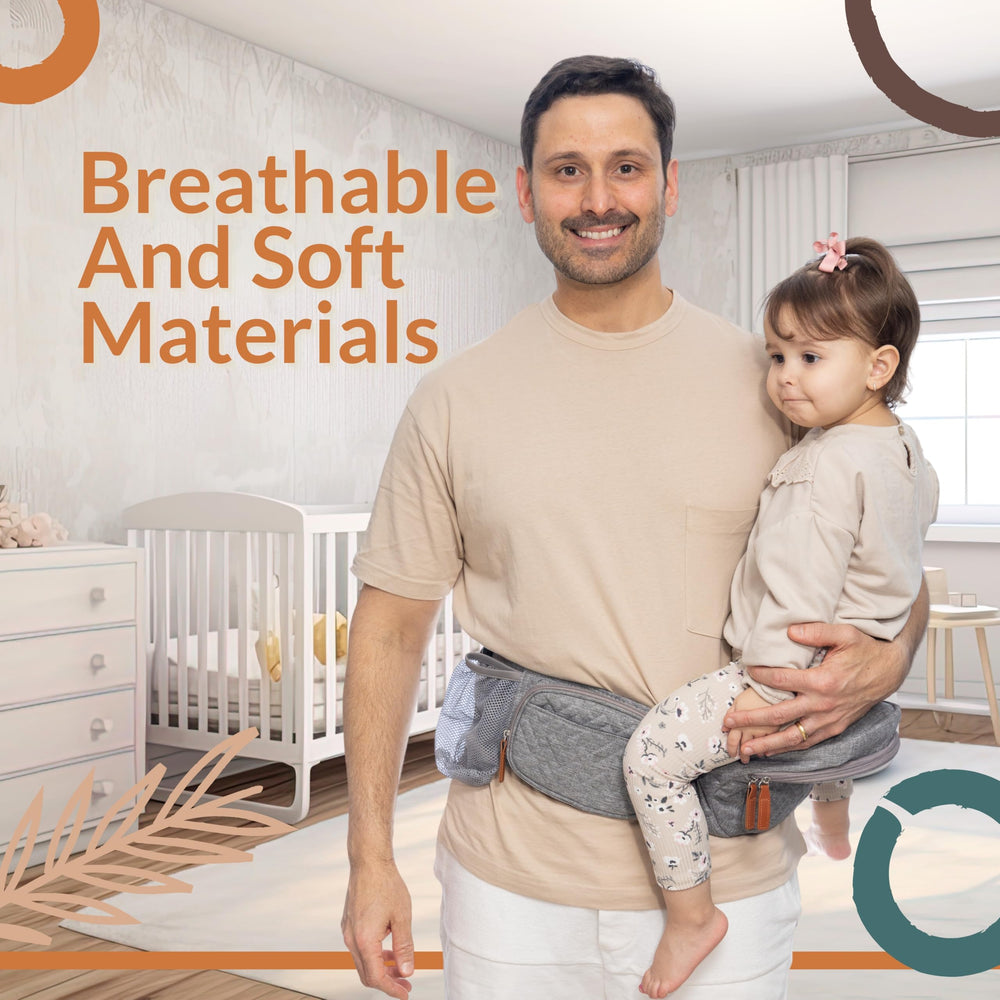 FAWNEST multiple storage pockets keep diapers, wipes, keys, and phone handy.