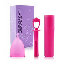 FAYLINNKUP round menstrual cup in hand showing soft, comfortable fit for beginners