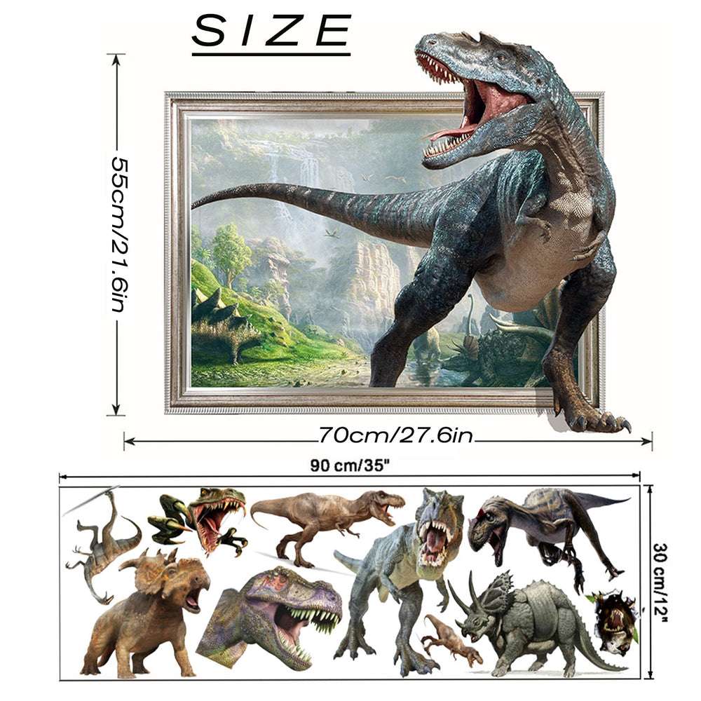 FAYYGYH large 90x30 cm dinosaur decals for bold wall decoration.