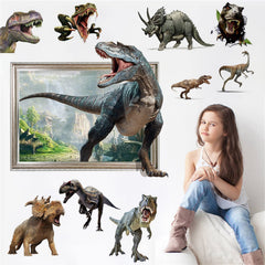 FAYYGYH dinosaur wall stickers in two sheets with bright colors for kids' rooms.