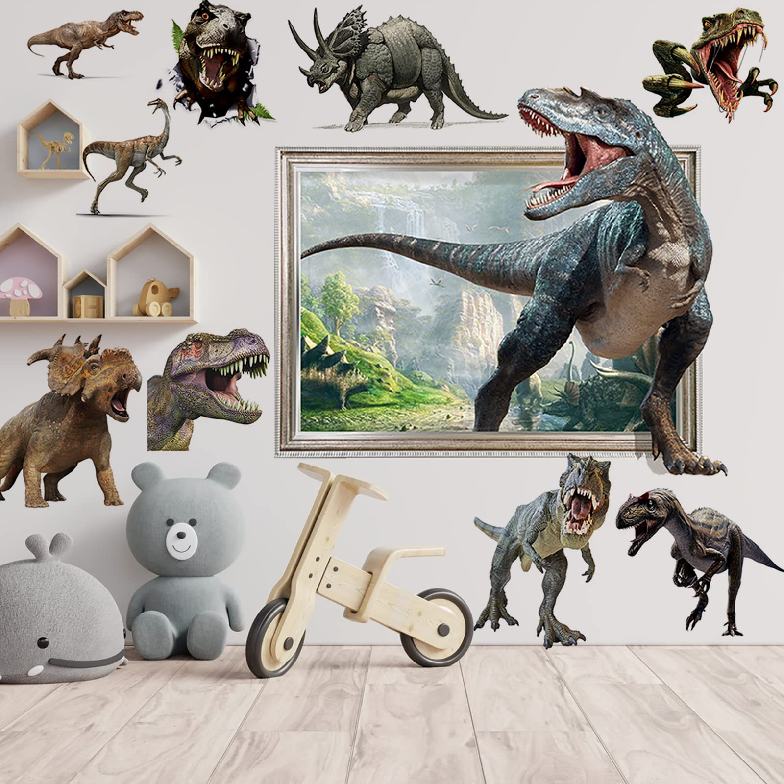 FAYYGYH realistic dinosaur patterns brighten play spaces.