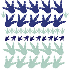 FAZHBARY dinosaur footprint wall stickers create a lively classroom or nursery