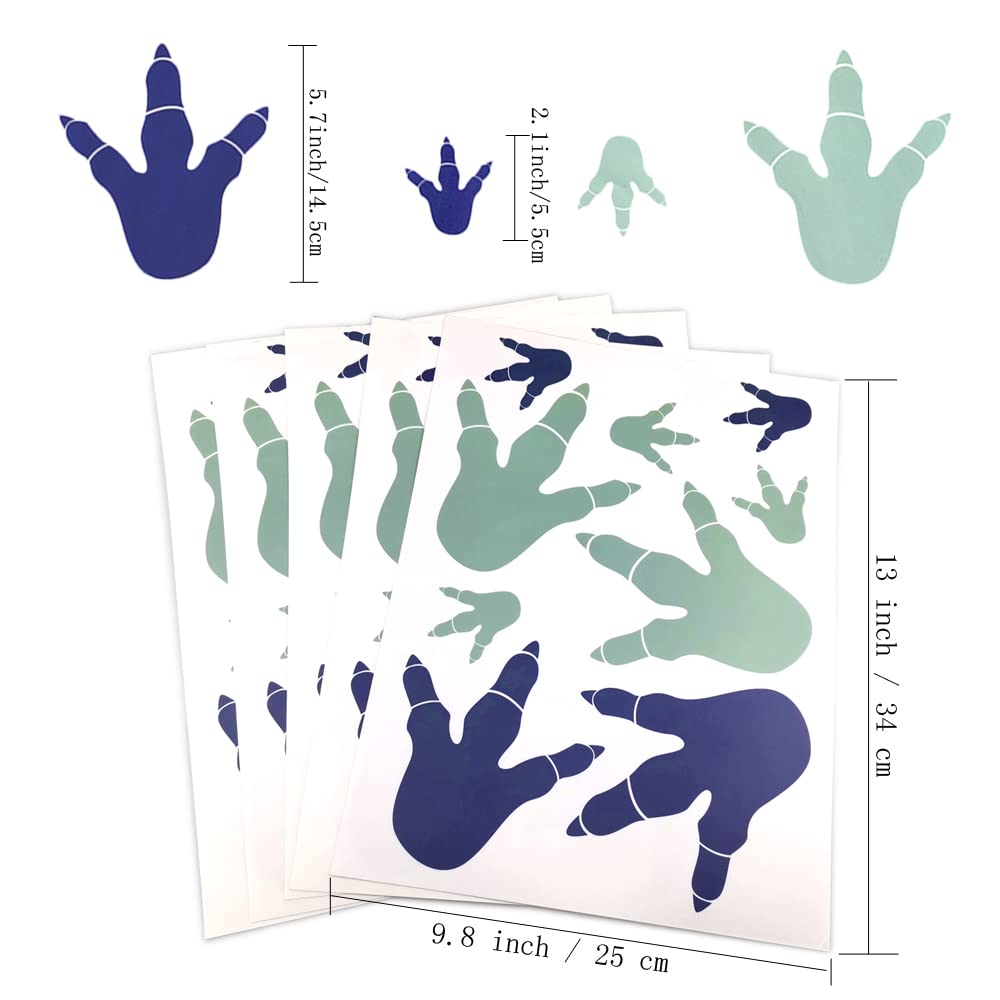 FAZHBARY dinosaur footprint floor decals add whimsy to study or play areas