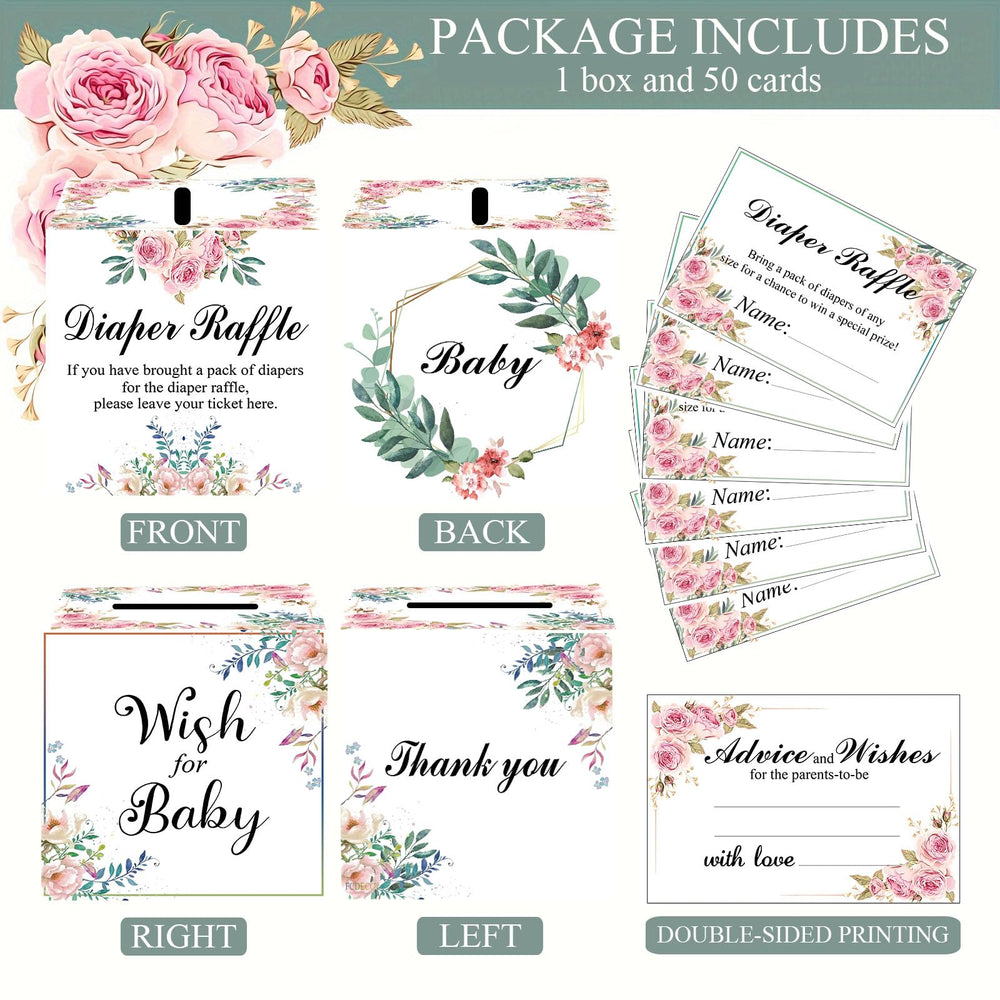 FCDECOR advice cards alongside raffle tickets offer warm messages