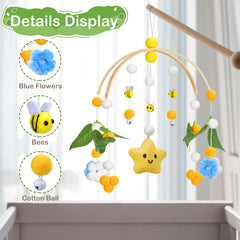 fcesuk baby mobile hung above crib provides calming focal point