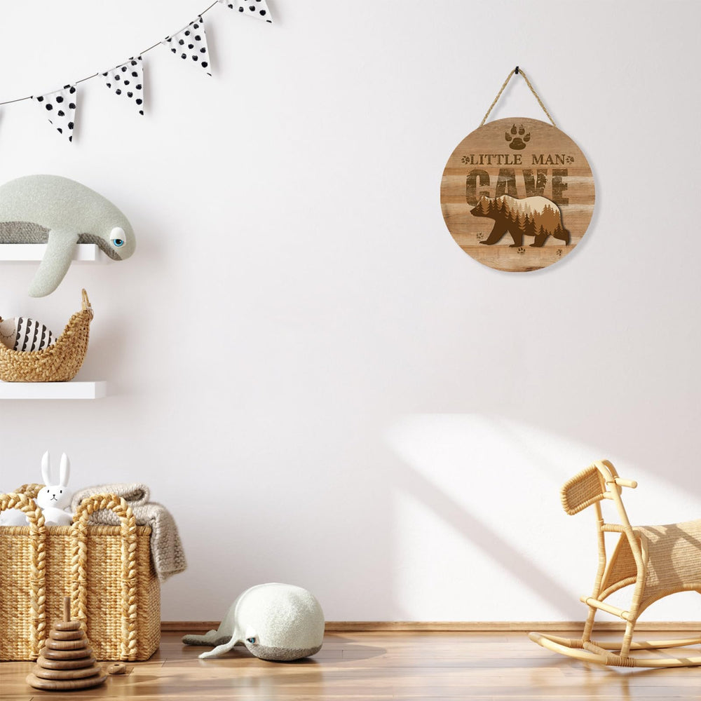 Fcimu lightweight, durable sign enhances baby boy room styling.