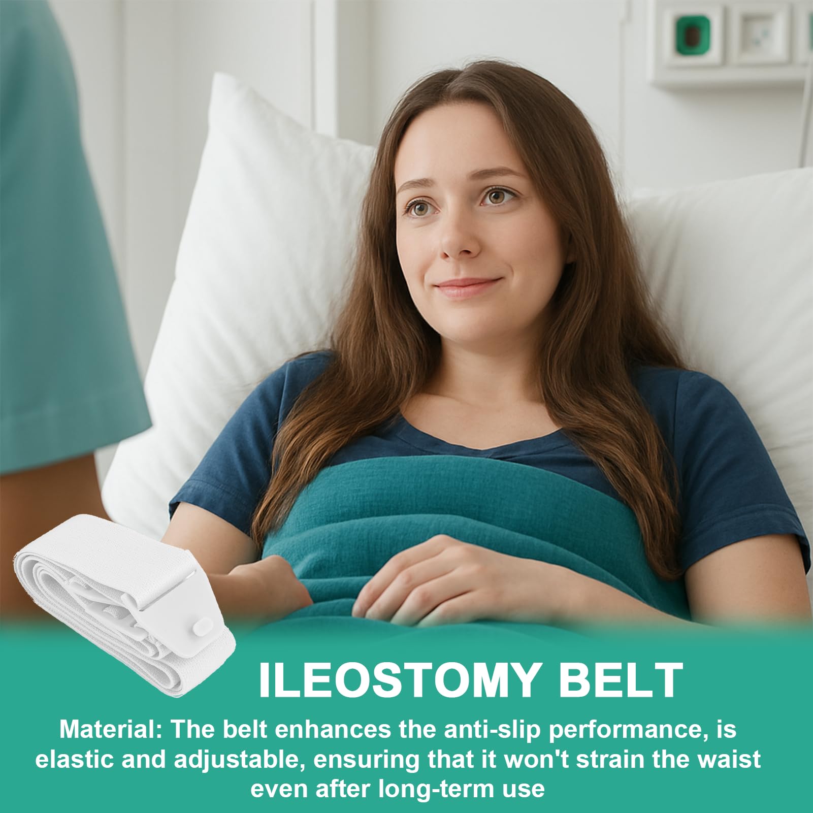 FDFuZhao ostomy belt in use with pouch, discreet under clothing.