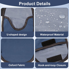 FDFuZhao waterproof ostomy bag cover in blue keeps you dry after showers.