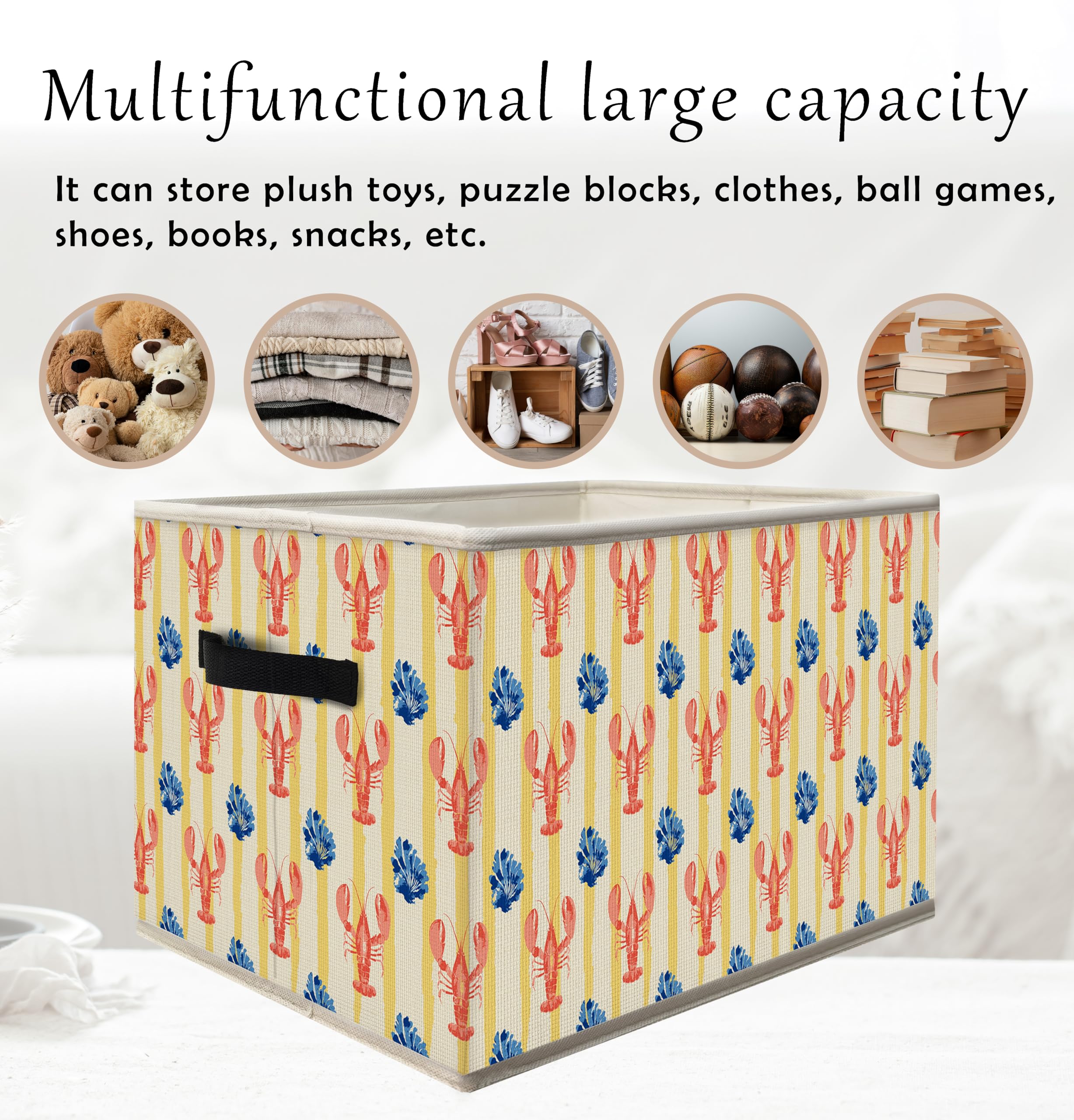 FDHSPAAM Cotton-Linen storage bin blends with home décor.