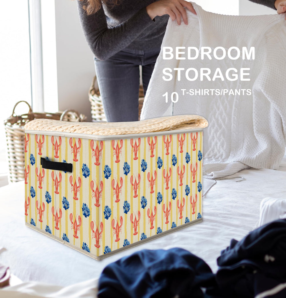 FDHSPAAM Storage bin with built-in supports keeps its shape.