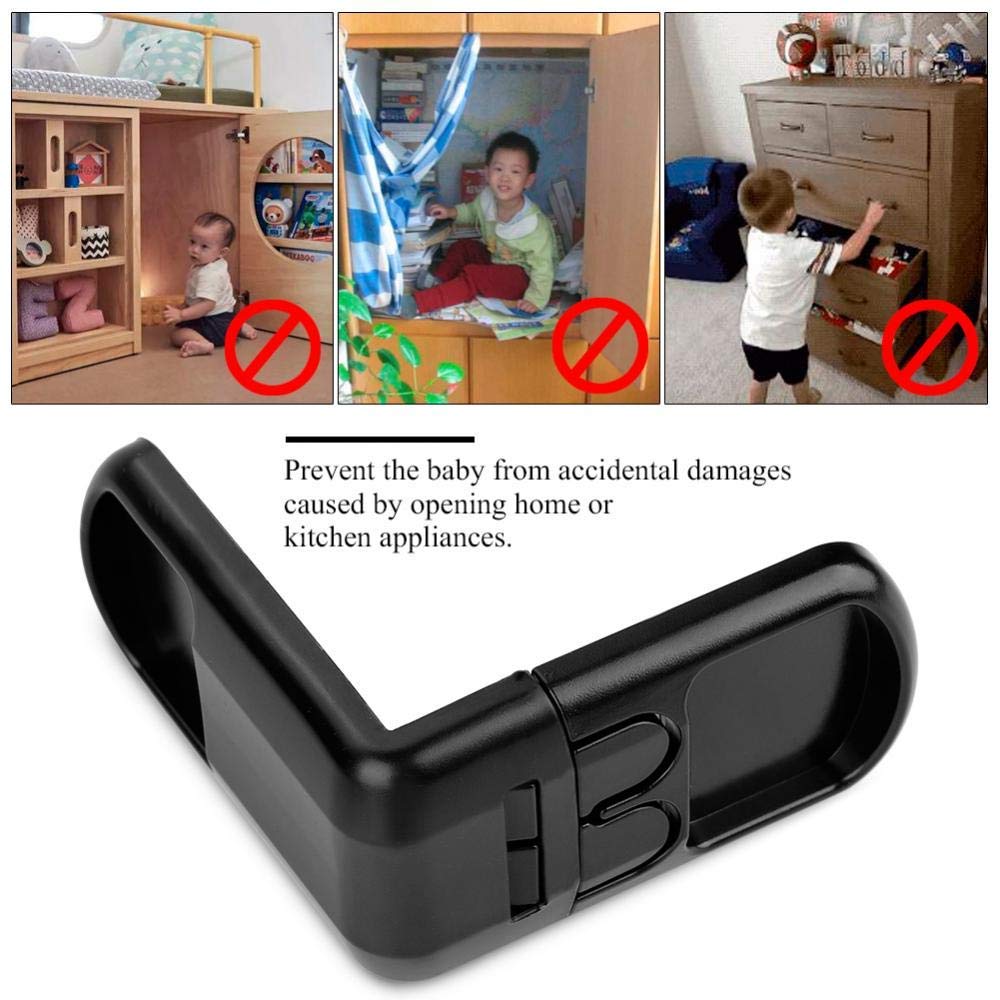 Fdit locks securing kitchen cabinets to help limit little hands.