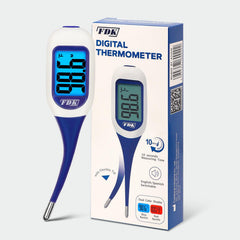 FDK large LCD thermometer front view for quick readings across all ages.