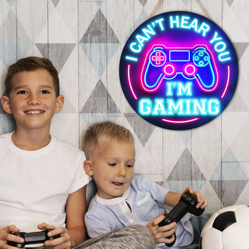 FDLLUS gameroom decor wood hanging sign brings easy mess-free wall setup.