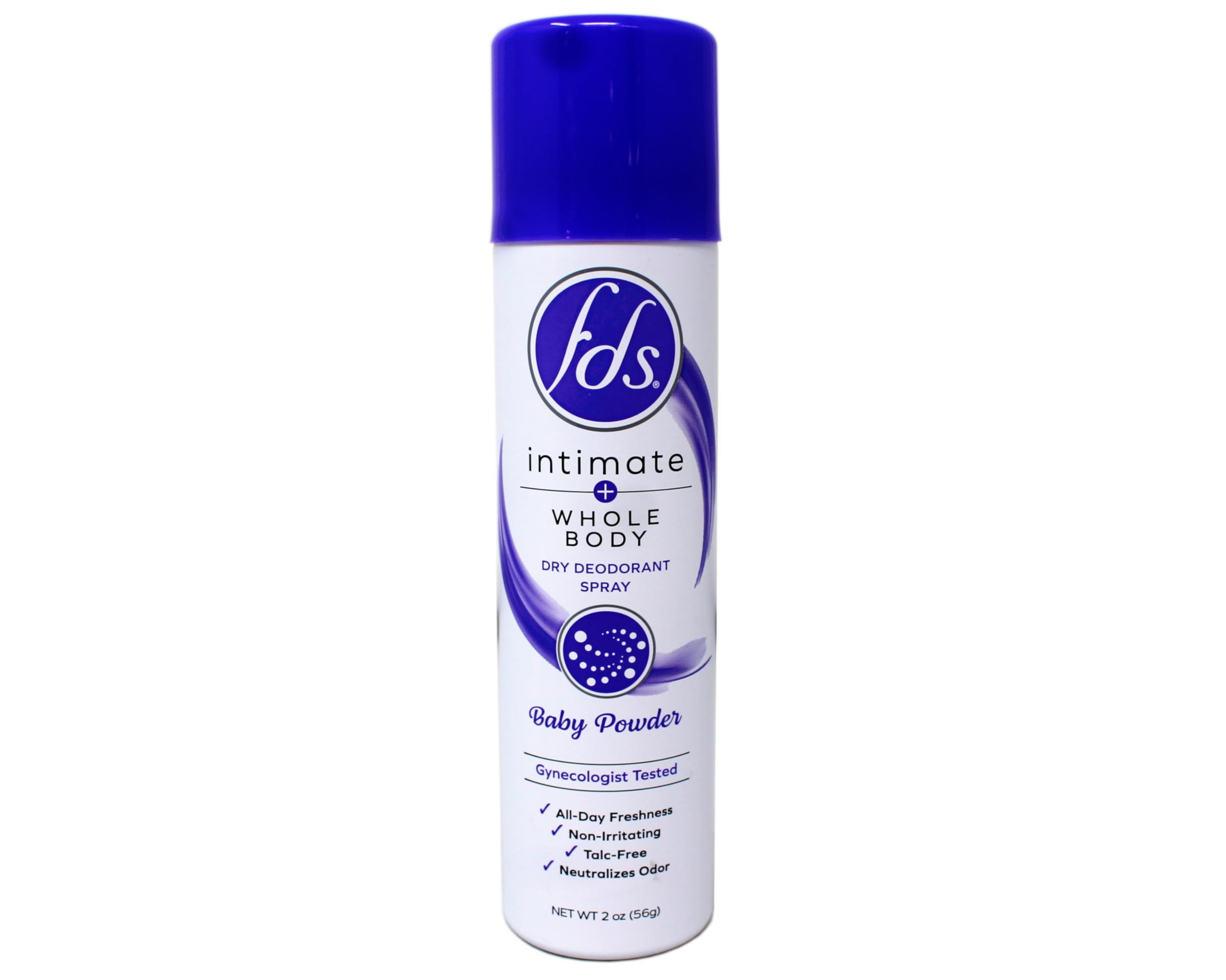 FDS Intimate + Whole Body spray being applied quickly for easy, discreet use anywhere.