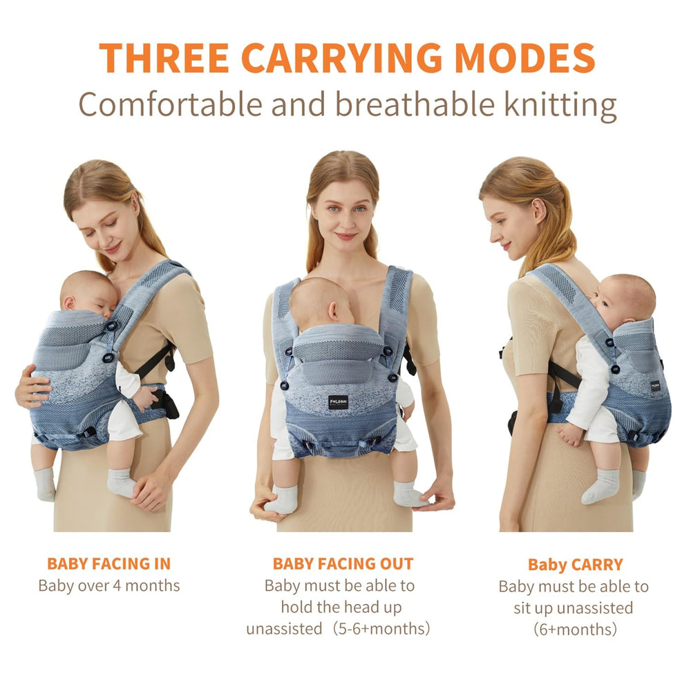 Fe Li Hua baby carrier in inward-facing mode for close parent-child bonding