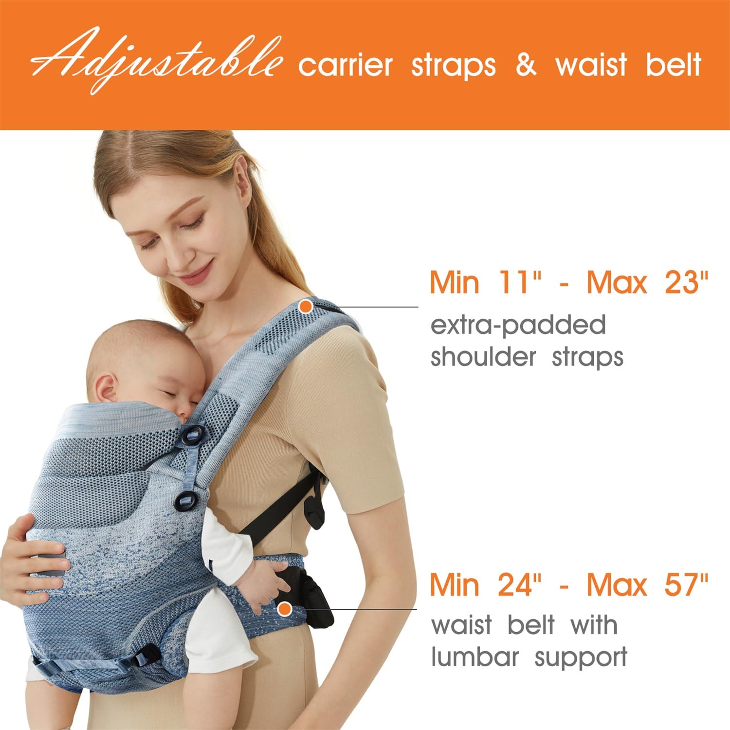 Fe Li Hua lumbar-support carrier eases extended wear for parents