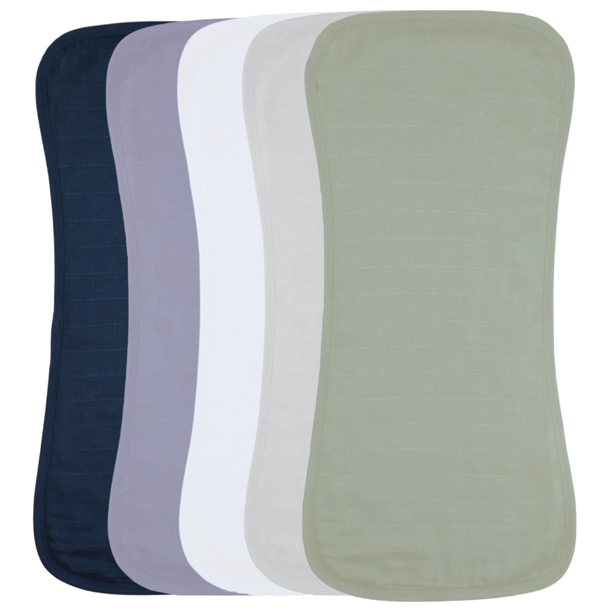 Featherhead burp cloth blue solid 22x11 offers full coverage during feeds.