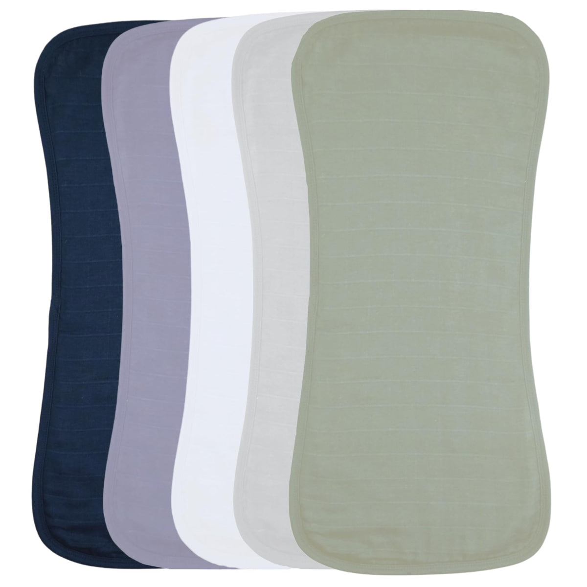 Featherhead burp cloth blue solid 22x11 offers full coverage during feeds.