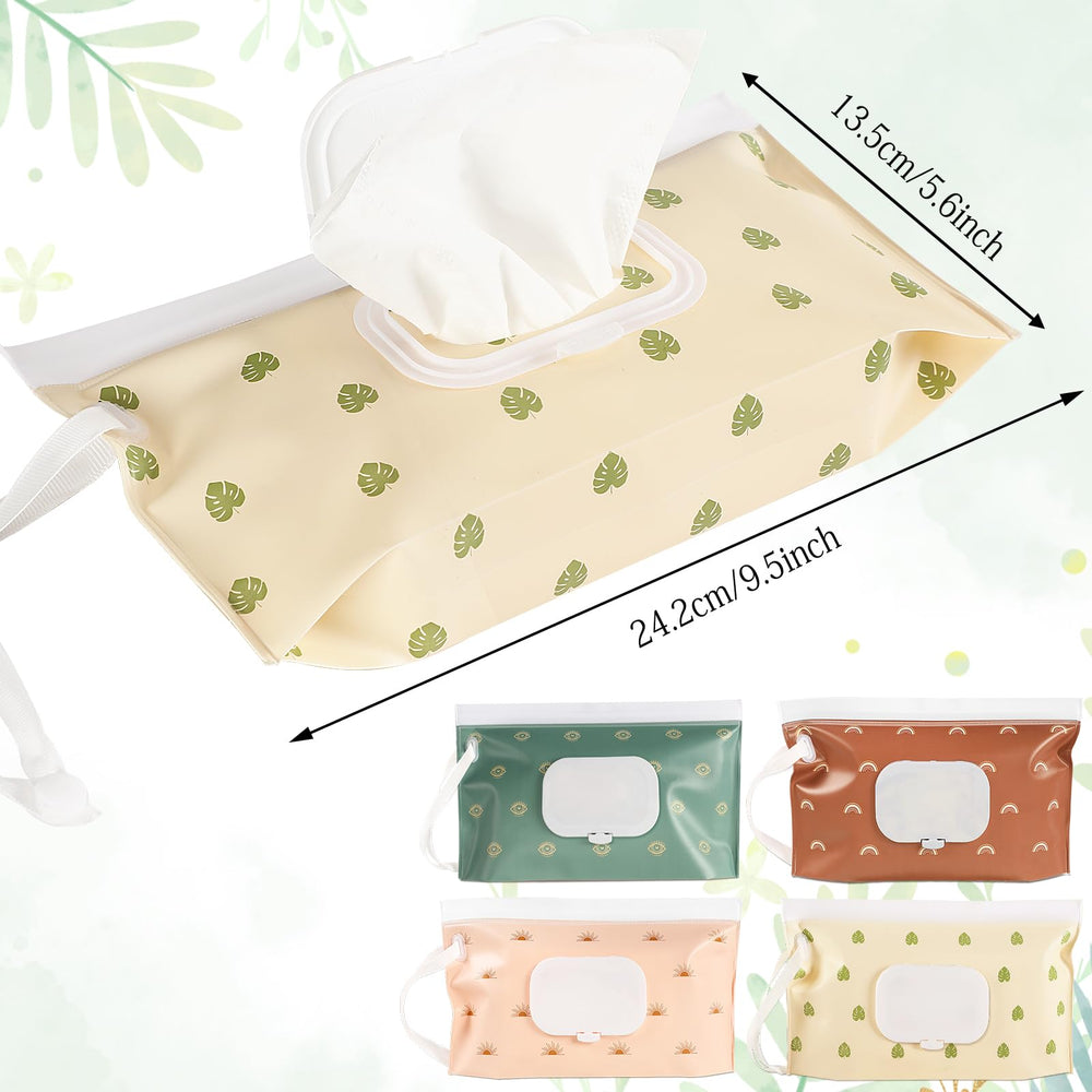 FEBSNOW boho pattern dispenser in teal for one handed wipe access