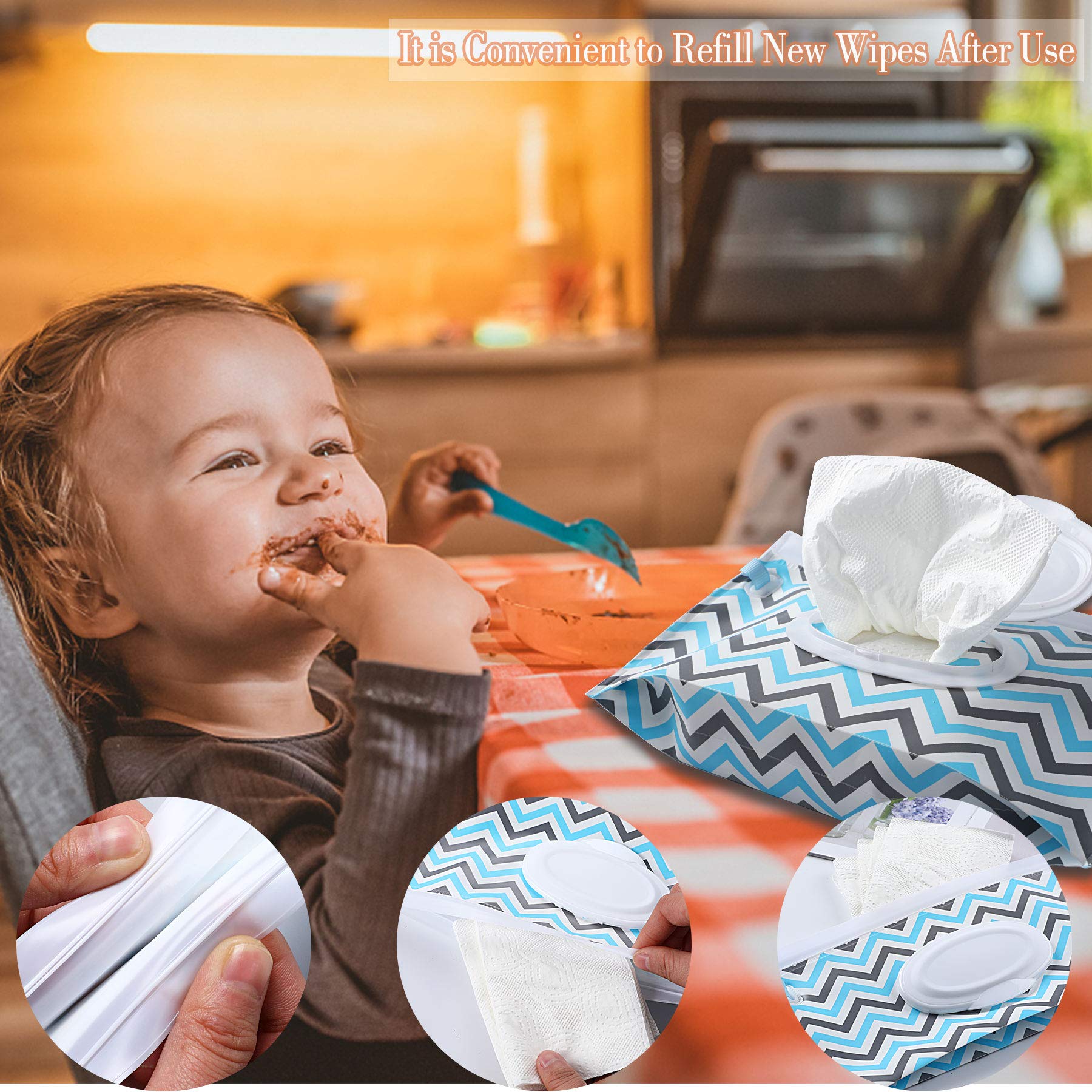 FEBSNOW four-pack keeps wipes organized in multiple rooms at home